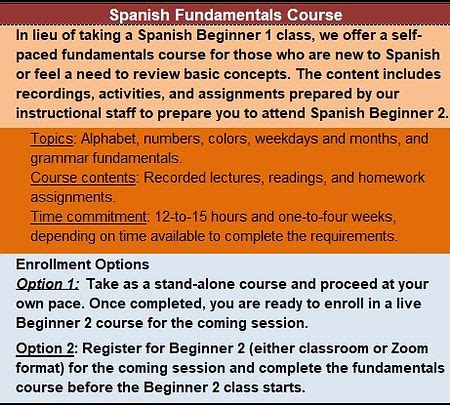 Review Spanish Fundamentals: