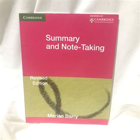 Revised Edition Summary and Note-Taking Summary Marian Barry ..  Ebook Doc