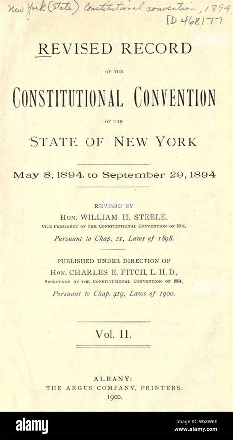 Revised Record of the Constitutional Convention of the State of New York Doc