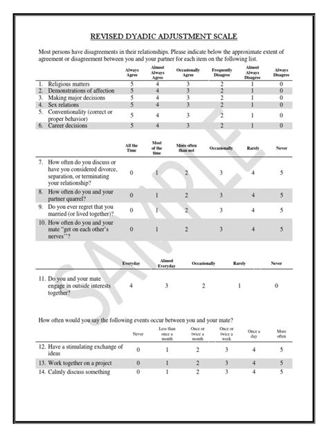 Revised dyadic adjustment scale scoring instructions Ebook Epub