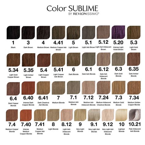 Revlonissimo Color Chart