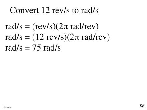 Revs/s to Rad/s: A Comprehensive Guide