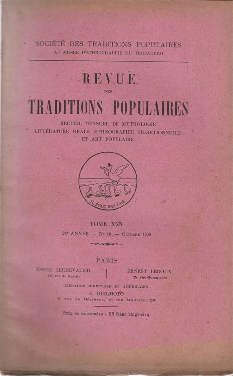 Revue Des Traditions Populaires Doc