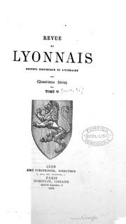 Revue Du Lyonnais... Epub