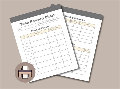 Reward Chart For Teenager