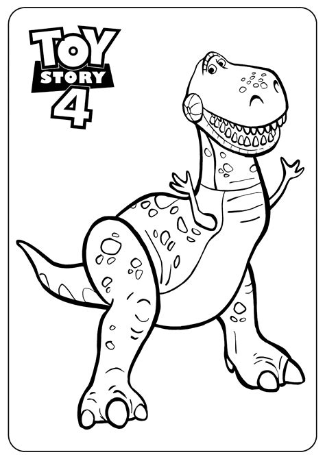 Rex Printable Toy Story Coloring Pages