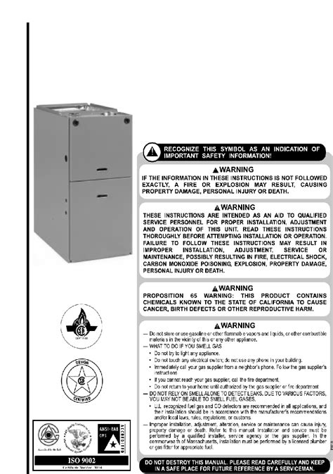 Rheem 05eauer Gas Furnace Service Manual Ebook PDF