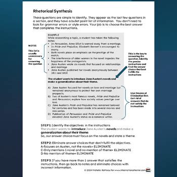 Rhetorical Synthesis SAT Tips to Conquer the SAT