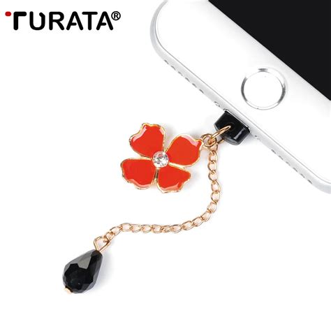 Rhinestone Flower Earphone Stopper Samsung Epub