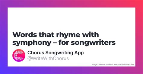 Rhymes for Second: A Symphony of Words