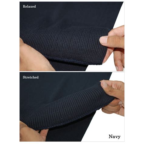 Ribbed Collar, Cuffs, and Waistband: