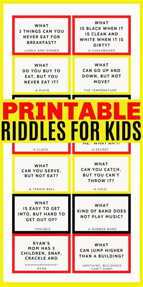 Riddles For Kids Fun For All There Family