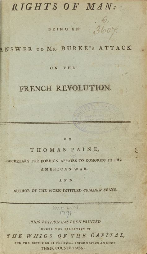 Rights of Man Being an Answer to Mr. Burke's Attack on the French Revolution Epub