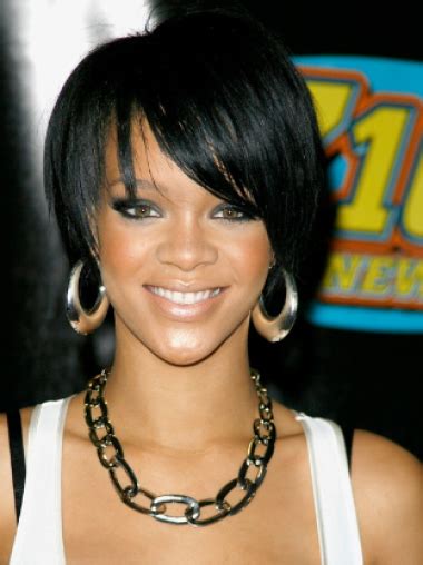 Rihanna Briskly Cute Short Asymmetrical Glueless Lace Front Human Hair Wig