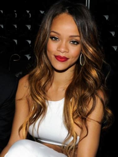 Rihanna Notable Long Layered Body Wave lace human hair wig 22 inches