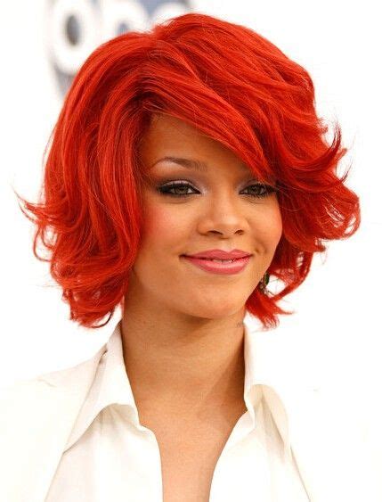 Rihanna Special Fiery 100% Remy Human Hair Short Wavy Lace Wig about 12 Inches with Bangs - 2025