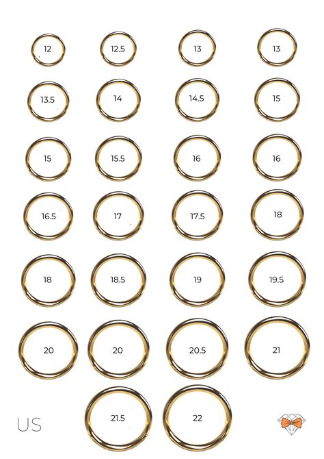 Ring Size Chart Womens
