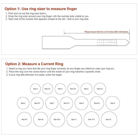 Ring Sizer Chart Printable
