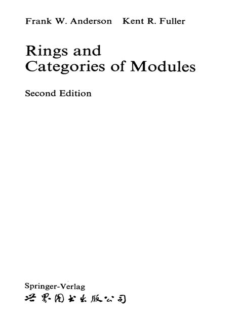 Rings and Categories of Modules 2 Doc