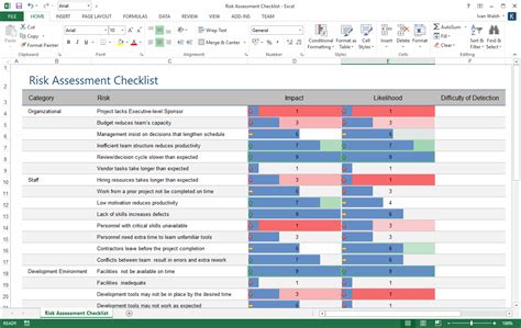 Risk Management Template Excel