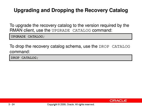 Rman 06428 Recovery Catalog Is Not Installed