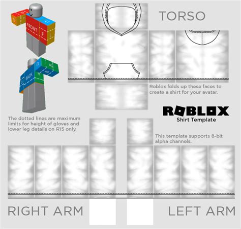 Roblox Hoodie Shading Template