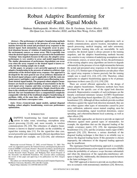 Robust Adaptive Beamforming Kindle Editon