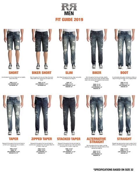 Rock Revival Size Chart