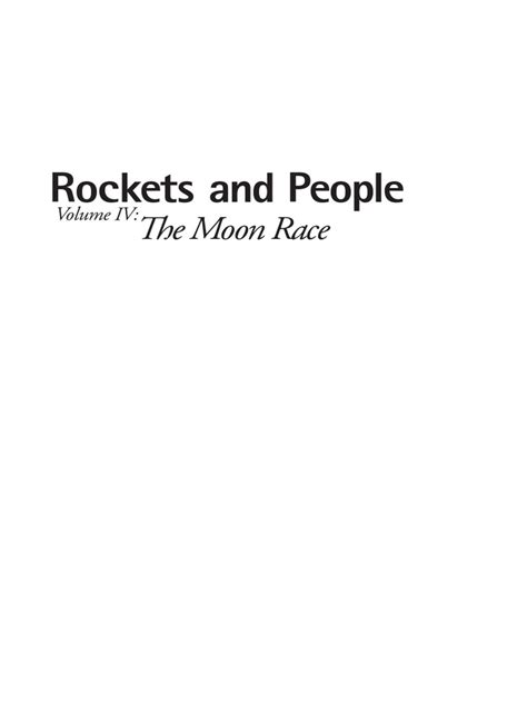 Rockets and People Volume IV the Moon Race Kindle Editon
