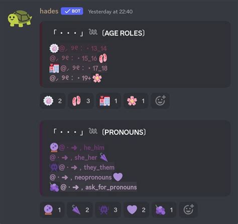 Roles Template Discord