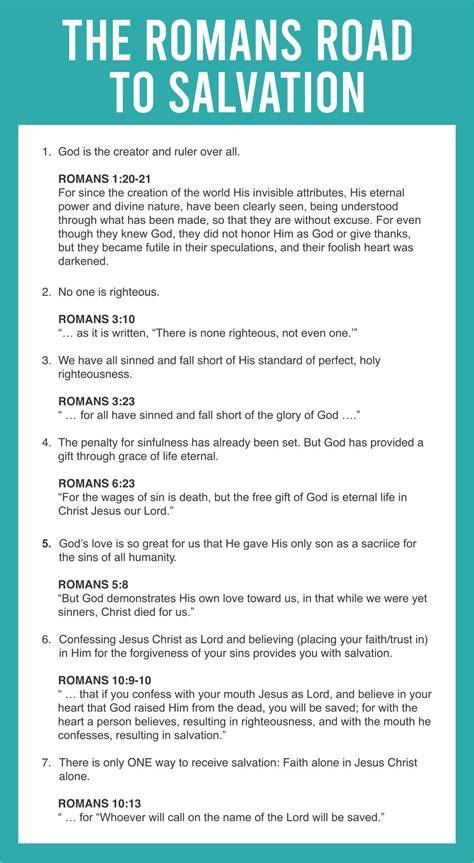 Romans Road To Salvation Printable
