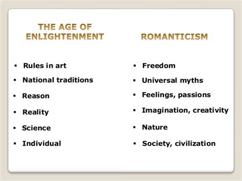 Romanticism vs. Enlightenment: A Clash of Worldviews