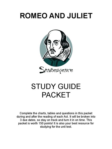 Romeo And Juliet Study Guide Packet Answers Epub