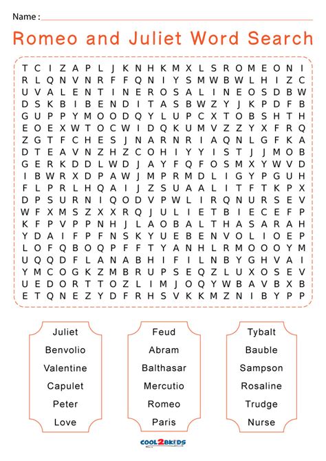 Romeo And Juliet Word Search Answers Epub