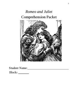 Romeo Juliet Packet Answer Key Epub