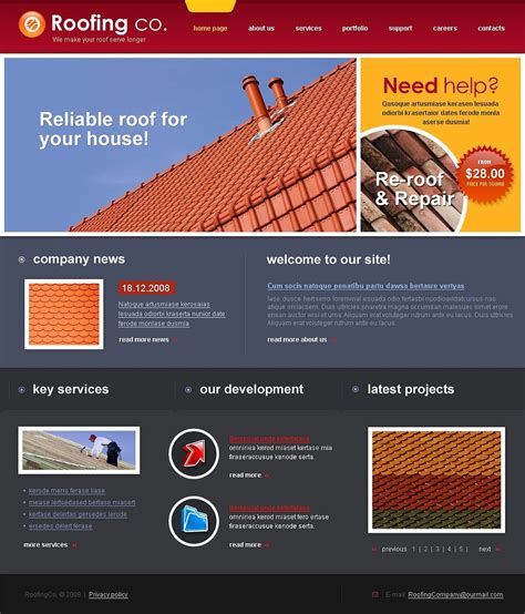 Roofing Website Template