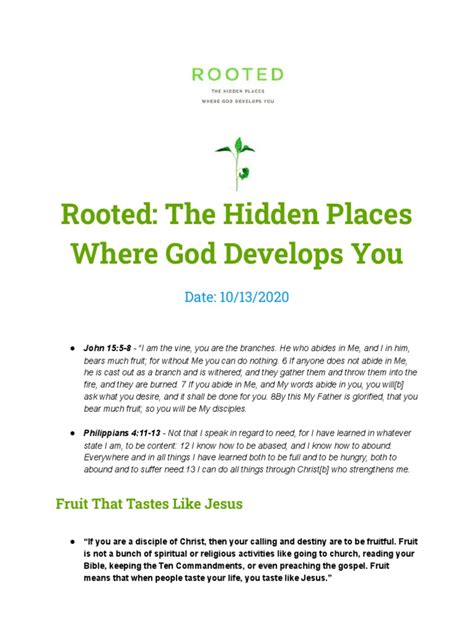 Rooted Hidden Places Where Develops Doc