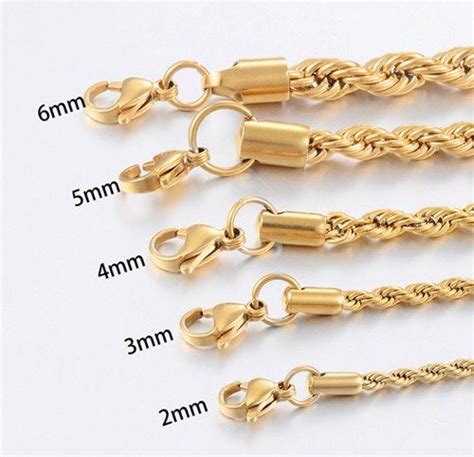 Rope Chain Mm Size Chart