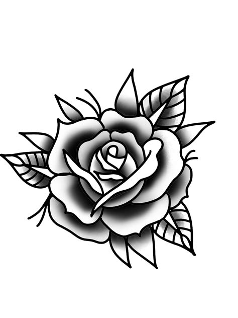 Rose Tattoo Template