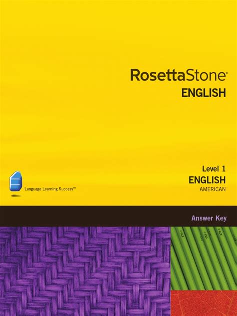 Rosetta Stone Answer Key Kindle Editon