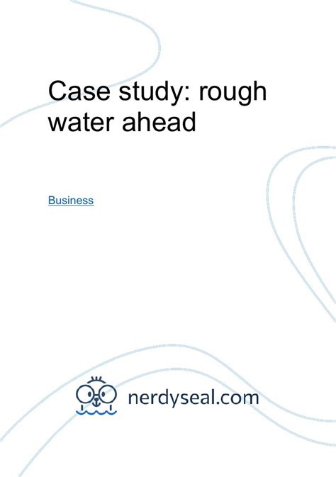 Rough Water Ahead Case Solution Epub