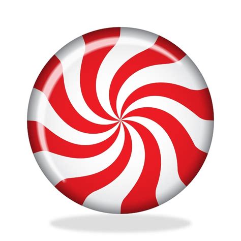 Round Peppermint Candy Template