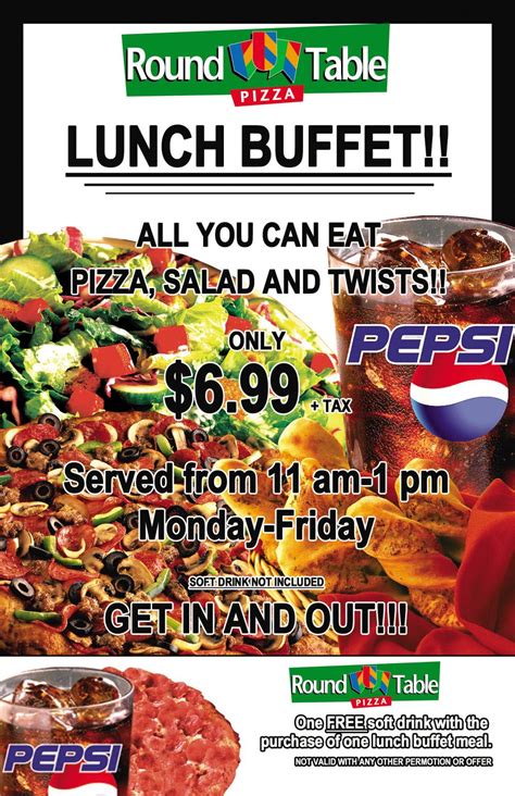 Round Table Pizza: All You Can Eat Lunch Buffet Extravaganza!