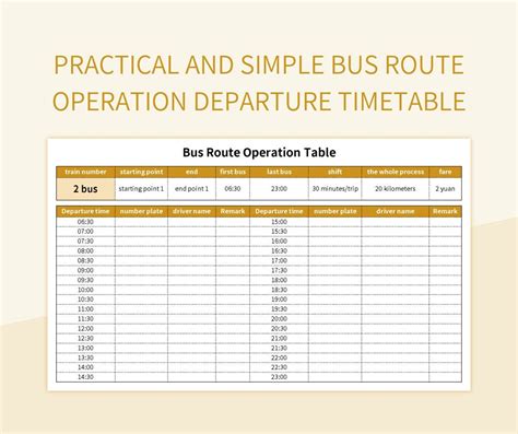 Routes and Schedules