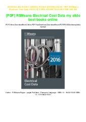 Rs Means Electrical Cost Pdf Doc