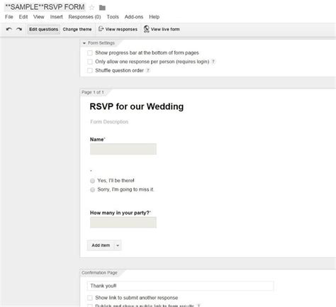 Rsvp Template Google Docs