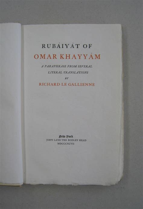 Rubáiyát of Omar Khayyám A Paraphrase From Several Literal Translations Classic Reprint Epub