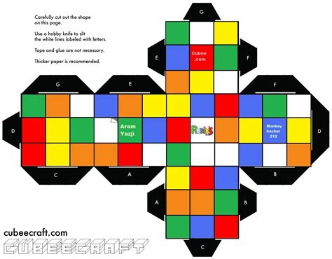 Rubix Cube Printable