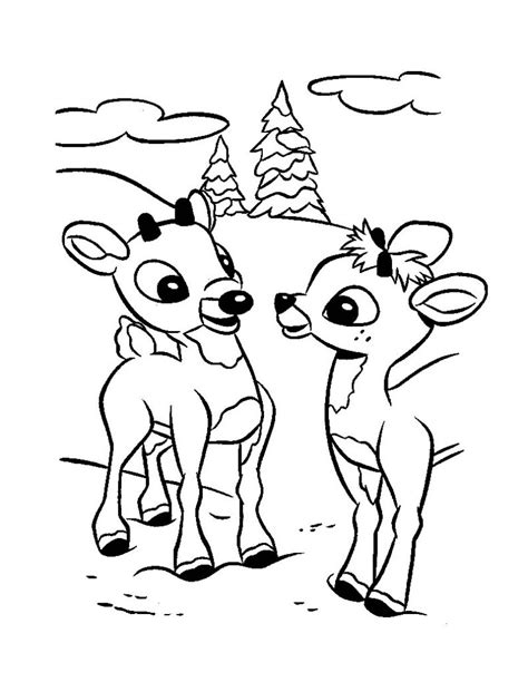 Rudolph Coloring Pages Free Printable