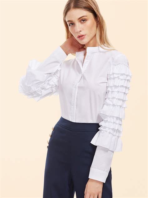 Ruffled Elegance: A Comprehensive Guide to Blouses with Ruffled Sleeves and Collars